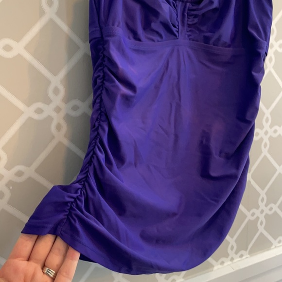 Athleta Purple Halter Tankini Top size 38 B/C GUC - Picture 3 of 7